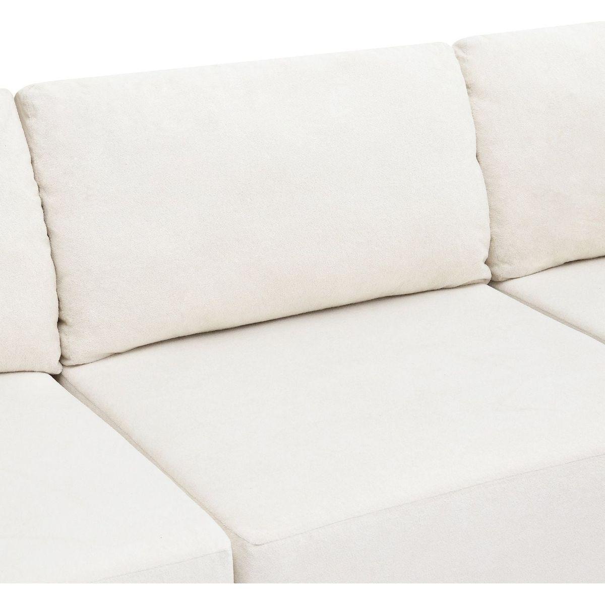 116x116" Modular L Shaped Sectional Sofa,Luxury Floor Couch Set,Upholstered Indoor Furniture,Foam-Filled Sleeper Sofa Bed for Living Room,Bedroom,5 PC Free Combination,3 Colors