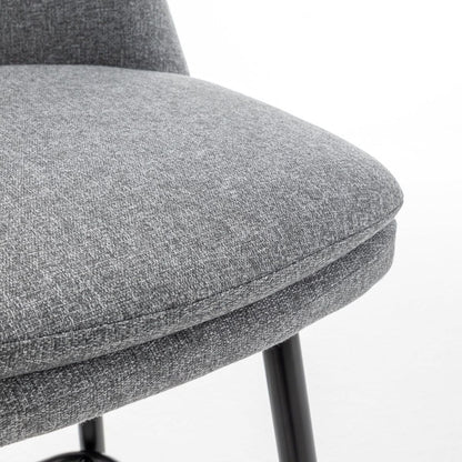 Counter Height Swivel Bar Stools Set of 2, 360 Swivel Upholstered Barstools with Back and Metal Legs, 25.6" Seat Height,Counter Stools for Kitchen Island and Pub,Linen Cloth,Grey