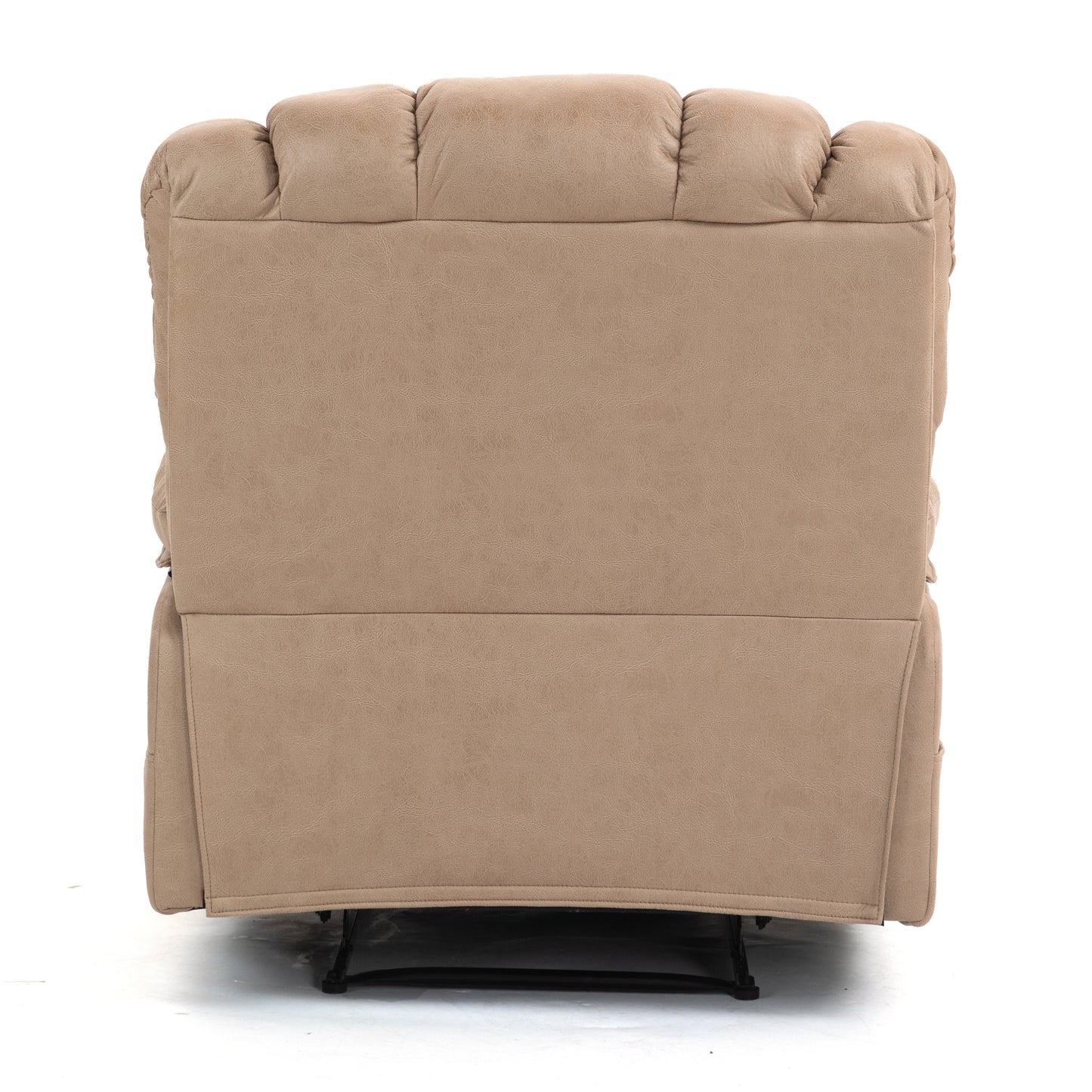 Large Manual Recliner Chair in Fabric for Living Room, Yellow