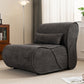 Soft Pellet Velvet Recliner - Comfortable Lounge Chair with Waist Pack Padding, Modern Design, Ideal for Living Room, Bedroom or Office - Dark Gray