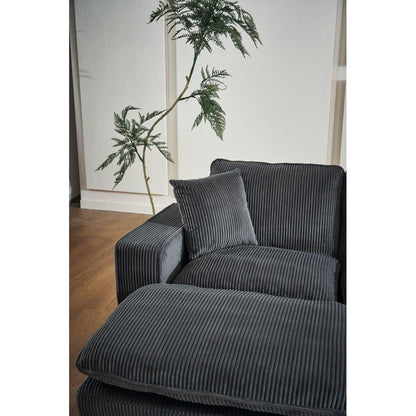 Modern U Shaped 6-seat Sectional Sofa Couch with one Ottoman and three toss pillows, Modular Sofa for Living Room,Corduroy sofa