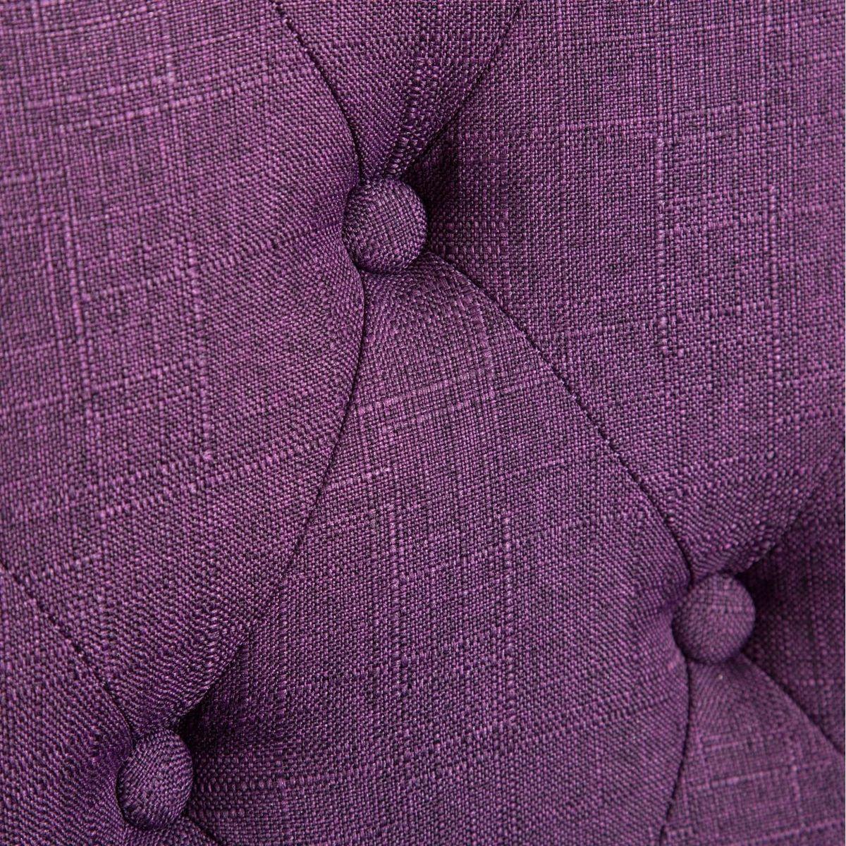 Habit Solid Wood Tufted Parsons Dining Chair, Set of 2, Purple