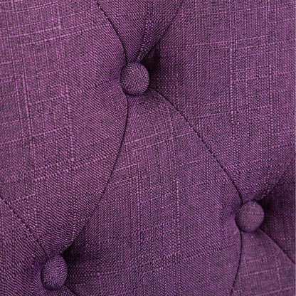 Habit Solid Wood Tufted Parsons Dining Chair, Set of 2, Purple