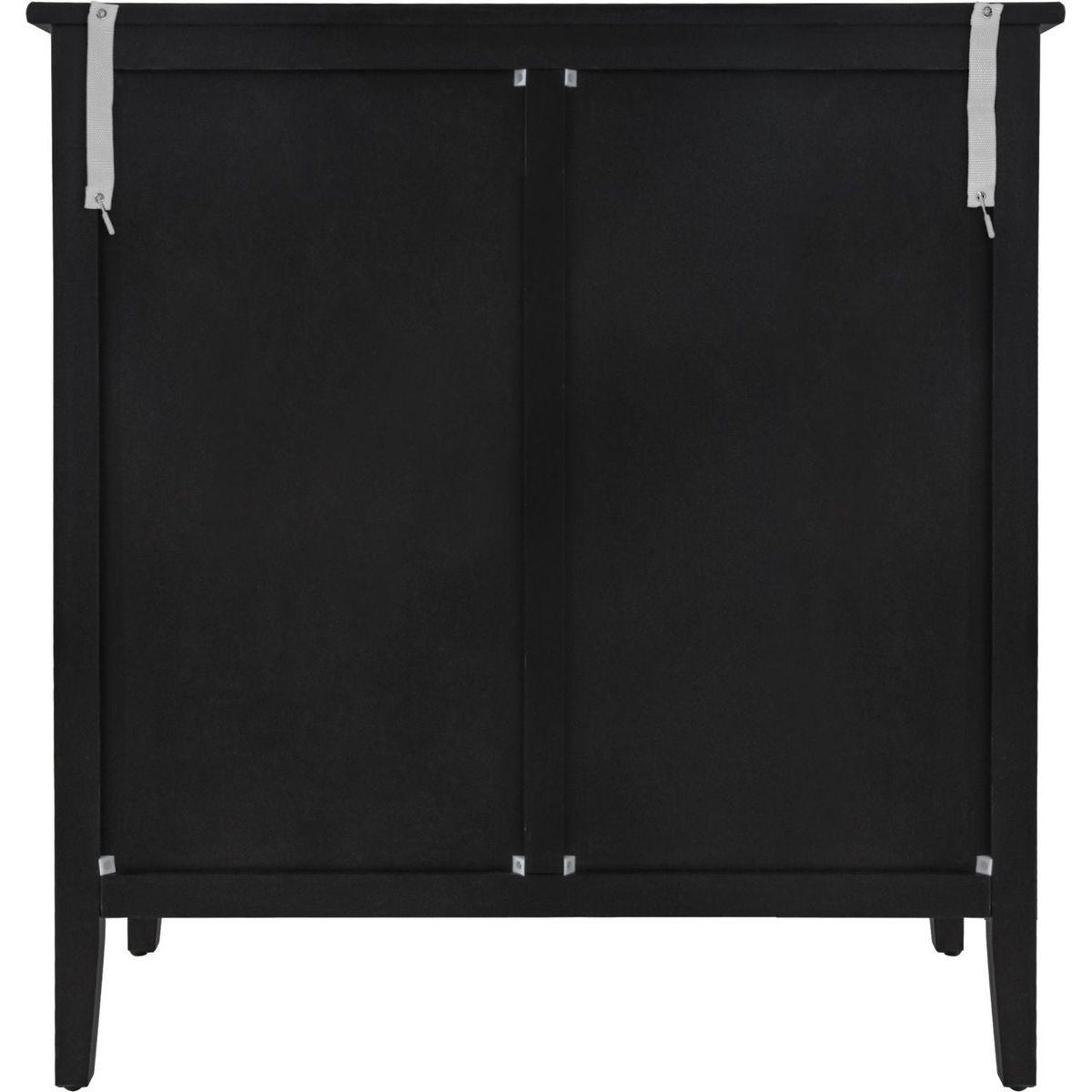 3 Drawer Cabinet with Hollow-Carved 3 Drawer Dresser Storage Chest with Metal Handles For Entryway Living Room Bedroom