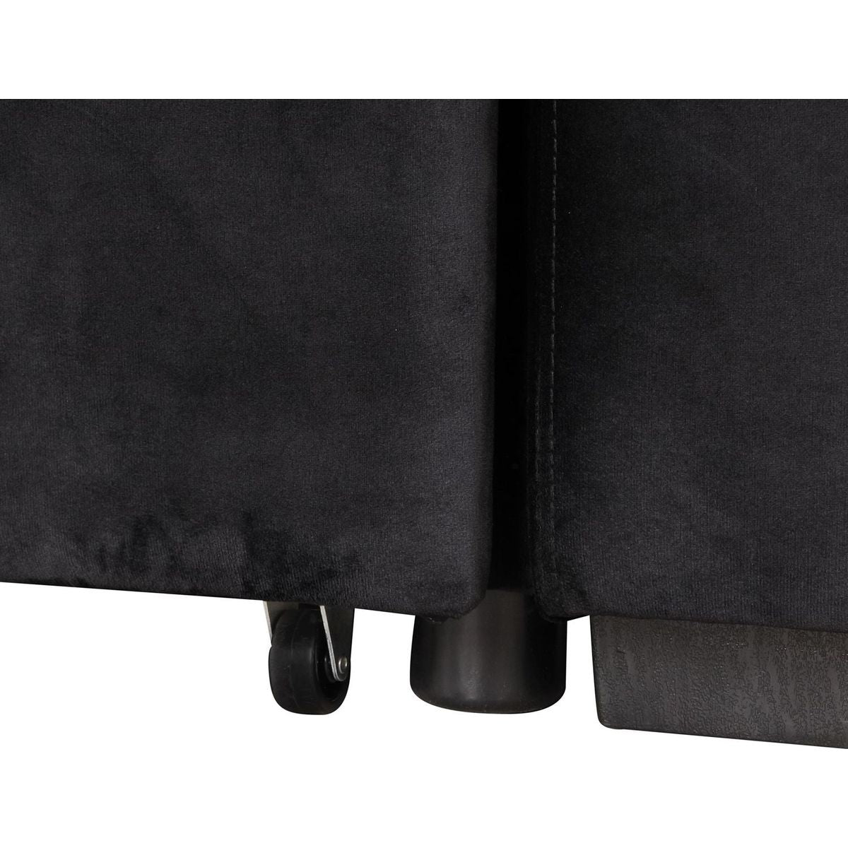 87.4" Sleeper Sofa Bed,2 in 1 Pull Out sofa bed L Shape Couch with Storage Ottoman for Living Room,Bedroom Couch and Small Apartment, Black