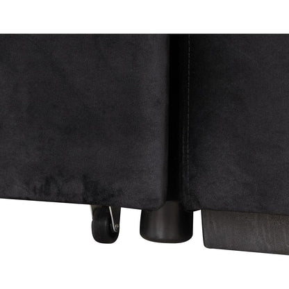 87.4" Sleeper Sofa Bed,2 in 1 Pull Out sofa bed L Shape Couch with Storage Ottoman for Living Room,Bedroom Couch and Small Apartment, Black