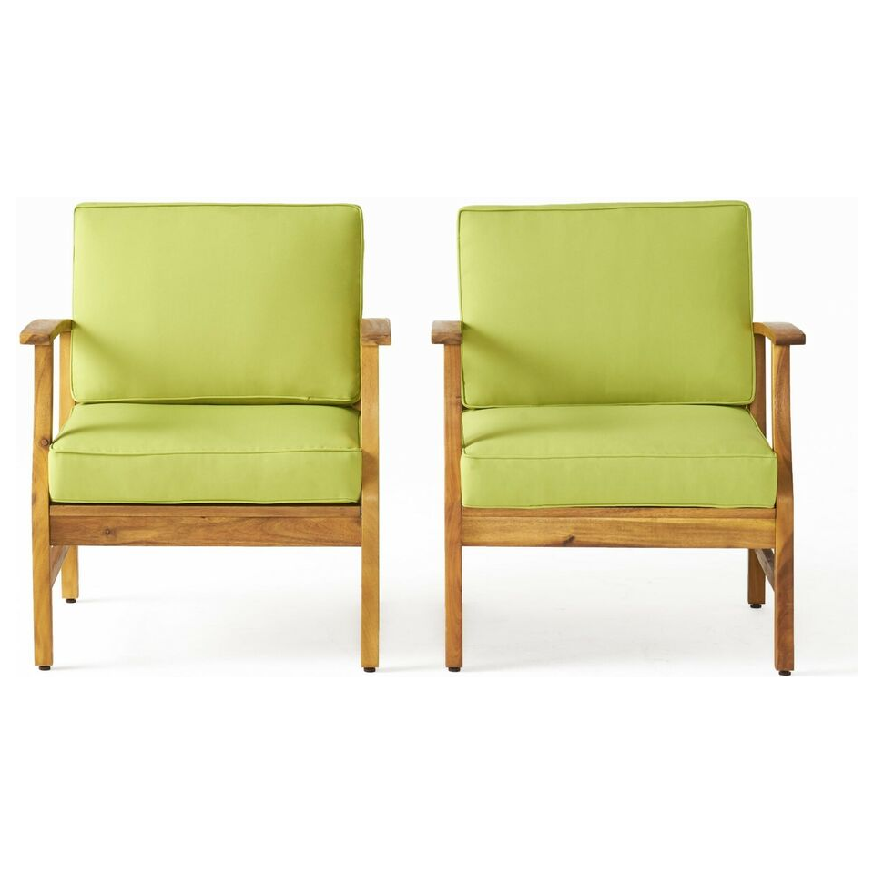 PERLA CLUB CHAIRS SET OF 2, GREEN - Streamdale Furniture