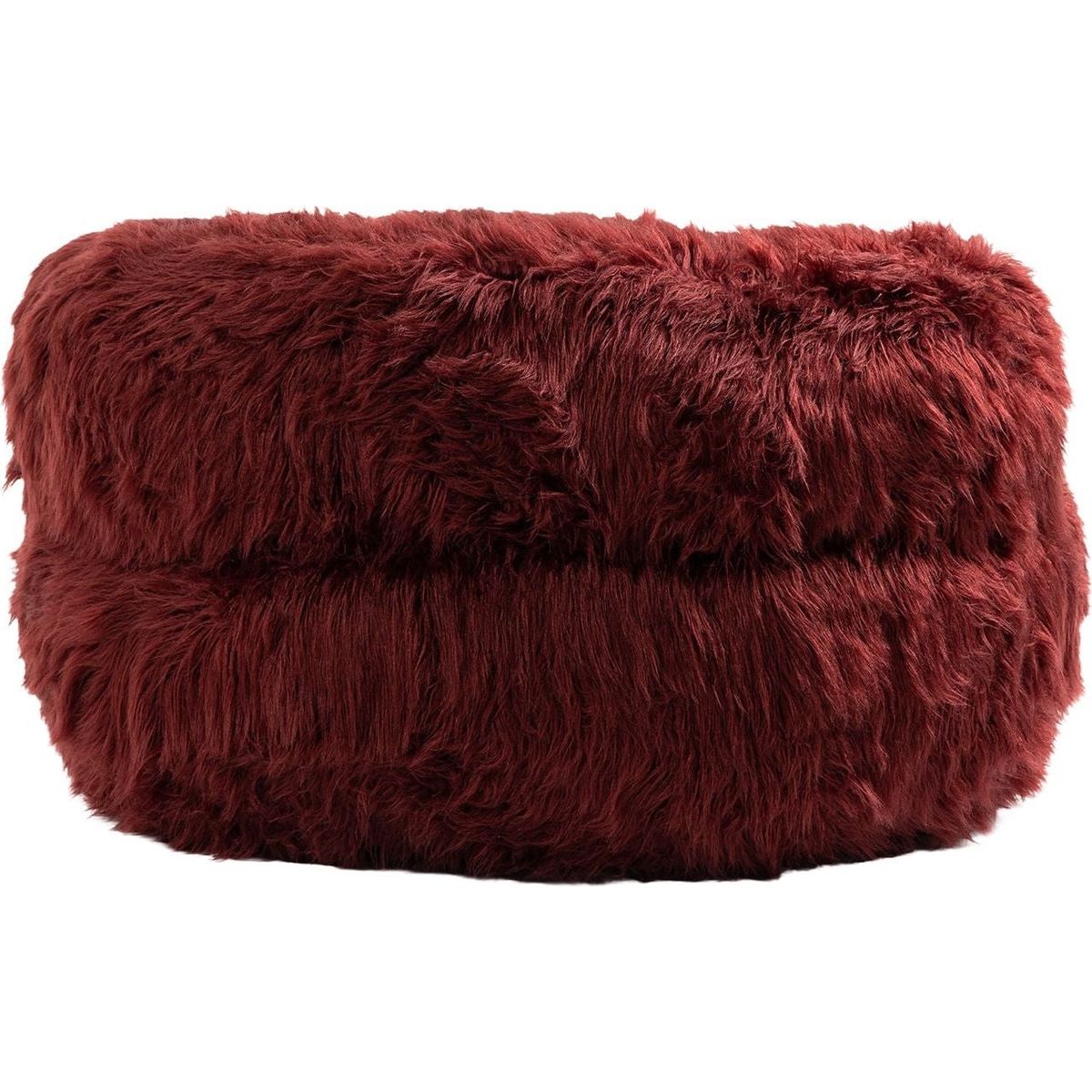 Bean Bag Chair Faux fur Lazy Sofa /Footstool Durable Comfort Lounger High Back Bean Bag Chair Couch for Adults and Kids, Indoor