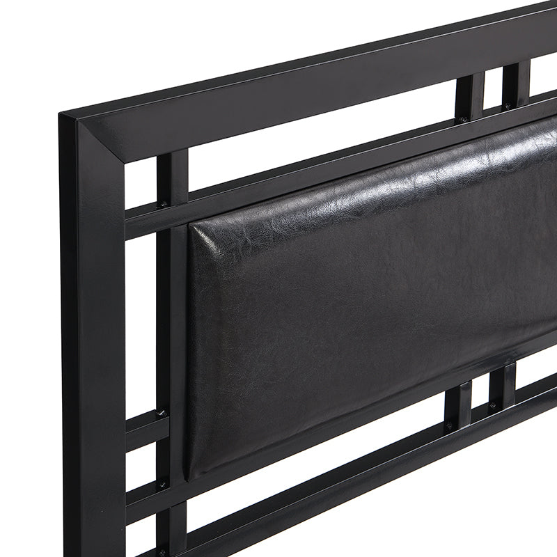 Twin Size metal bed Sturdy System Metal Bed Frame, Modern style and comfort to any bedroom, black