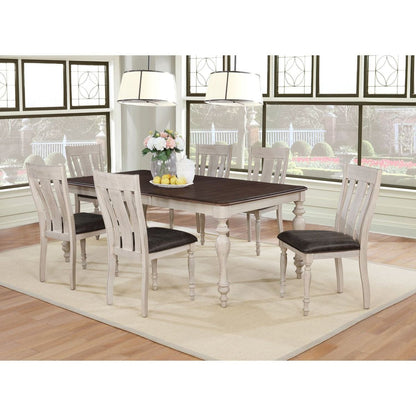 Arch Weathered Oak Turned Leg Dining Chair Set of 2