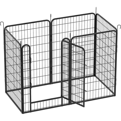 6 Panels Heavy Duty Metal Playpen with door,39.37"H Dog Fence Pet Exercise Pen for Outdoor, Indoor