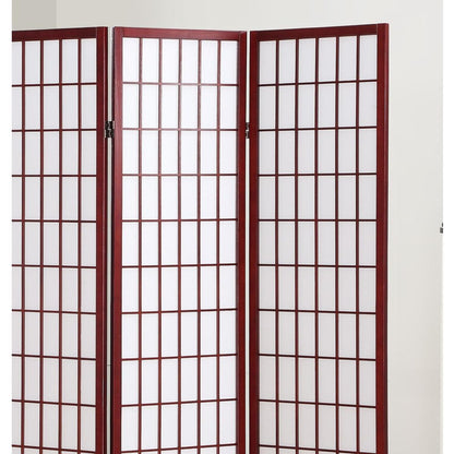 4 Panel Oriental Shoji Screen / Room Divider, Cherry
