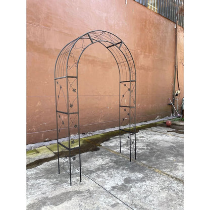 Metal Garden Arch Garden Arbor Trellis Climbing Plants Support Arch Outdoor Arch Wedding Arch Party Events Archway Black