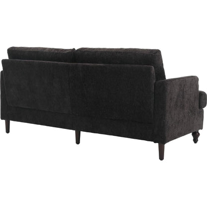 Modern chenille Fabric Loveseat, 2-Seat Upholstered Loveseat Sofa Modern Couch