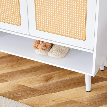 Modern minimalist storage cabinet, rattan shoe cabinet, bed top cabinet. Beautiful shape, suitable for corridors and living rooms.