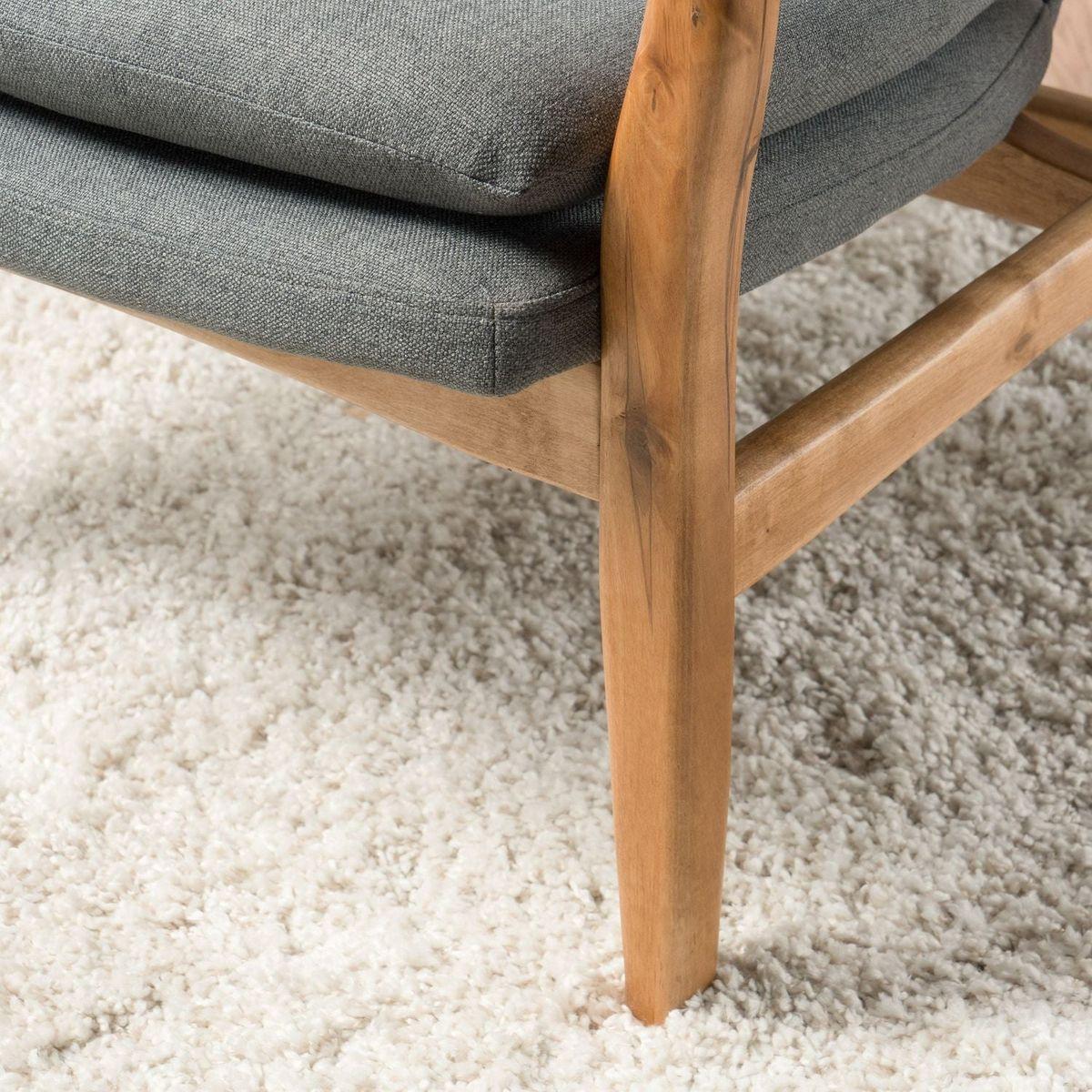 CLUB CHAIR, Wood Frame Club Chair, Grey