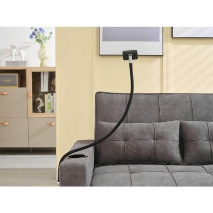 Futon Chair Bed Convertible Chair 3-in-1 Pull Out Sleeper Chair Beds with USB Ports,Wear-resistant and Anti-scratch, Armchair Bed Sleeper for Living Room (Dark Grey Tech cloth)