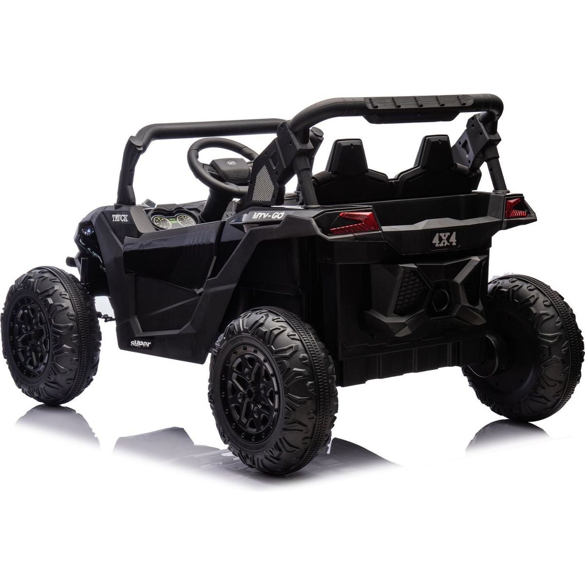 24V Two-Seater Kids Ride On UTV W/Parents Remote Control,Four-Wheel Suspension,Slow Start,Large wheel design,Anti-collision bar,Storage space,Music,USB,Bluetooth,Volume control,LED lights for Kids 3+.