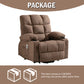 Power Lift Recliner Chair Recliners for Elderly with Heat and Massage Recliner Chair for Living Room with Infinite Position and Side Pocket,USB Charge Port.BROWN