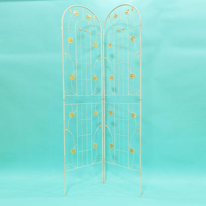 4 Pack Metal Garden Trellis 86.7" x 19.7" Rustproof Trellis for Climbing Plants Outdoor Flower Support White