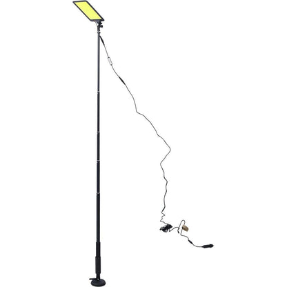 LED Camping Light, 12V 10000 Lumen Super Bright Portable Outdoor Lights with Telescoping Pole Suction Cup Magnetic Base, Flood Lamp for Outdoors Camp, Fishing, Picnic, BBQ, Power Failure