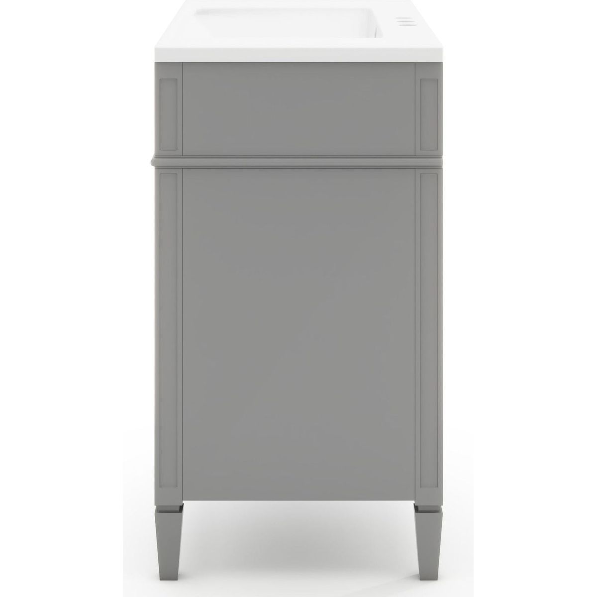 36" Bathroom Vanity with Top Sink, Modern Bathroom Storage Cabinet with 2 Drawers and a Tip-out Drawer, Single Sink Bathroom Vanity