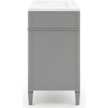 36" Bathroom Vanity with Top Sink, Modern Bathroom Storage Cabinet with 2 Drawers and a Tip-out Drawer, Single Sink Bathroom Vanity