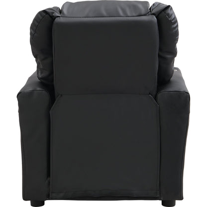 Kids Recliner Chair Black PVC