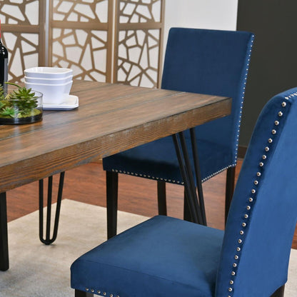 Ashzo 5-Piece Dining Set, Hairpin Dining Table with 4 Chairs, 3 Color Options