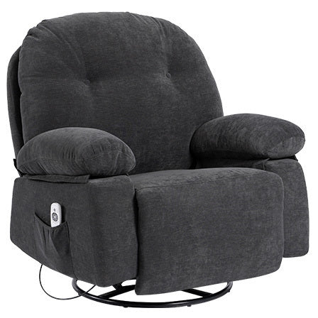 Modern Chenille Recliner Chairs Swivel Massage Rocker Recliner with Heat