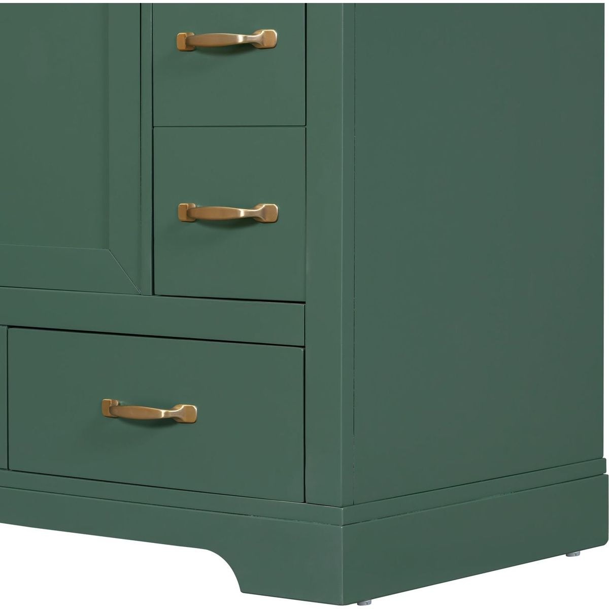 36" Bathroom Vanity with Sink Combo, Six Drawers, Multi-Functional Drawer Divider, Adjustable Shelf, Green