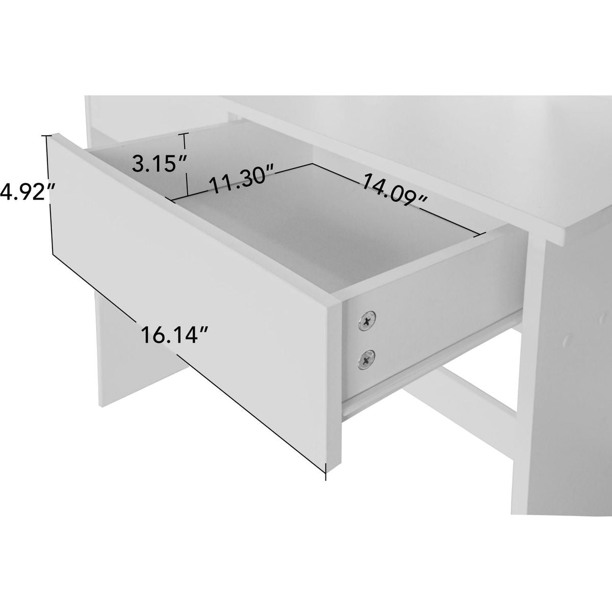 Makeup Vanity Desk With LED Lighted Mirror, Dressing Table Set With 2 Large Drawers 10 LED Light, White Color