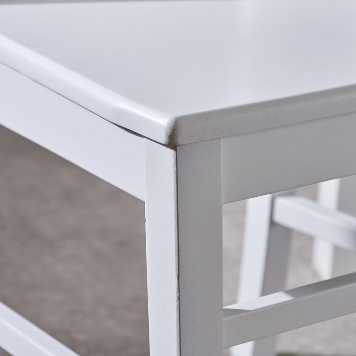 Acacia Wood Dining Chairs, White - Streamdale Furniture