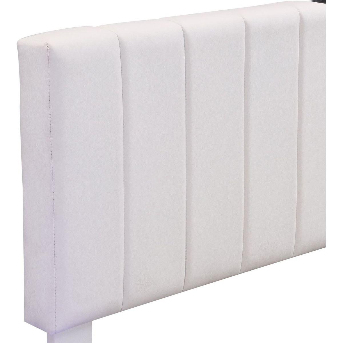 Queen Size Upholstered Bed with Hydraulic Storage System and LED Light, Modern Platform Bed with Sockets and USB Ports, White