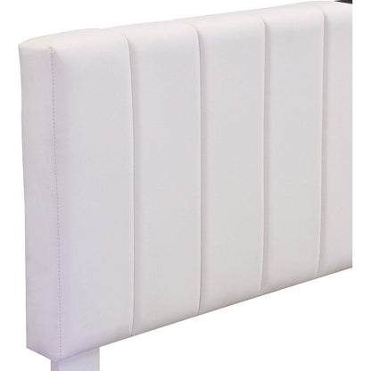 Queen Size Upholstered Bed with Hydraulic Storage System and LED Light, Modern Platform Bed with Sockets and USB Ports, White