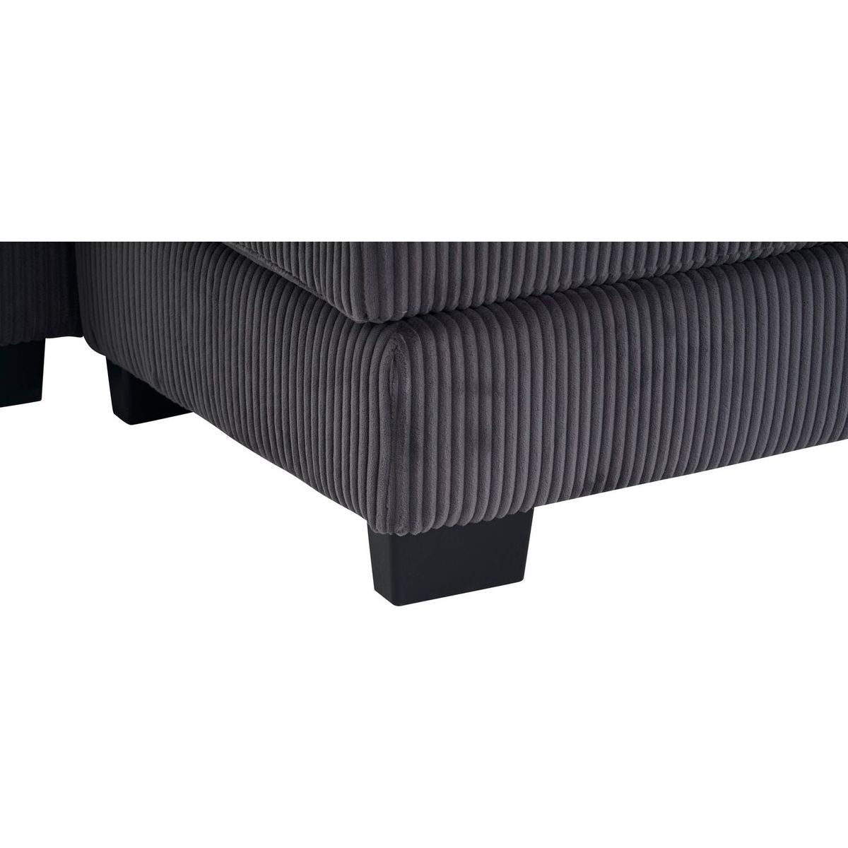 Modern U Shaped 6-seat Sectional Sofa Couch with one Ottoman and three toss pillows, Modular Sofa for Living Room,Corduroy sofa