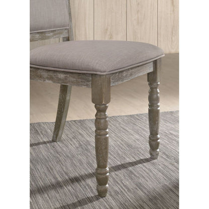 Ferran Wood Pedestal Dining Chair in Reclaimed Gray, Set of 2