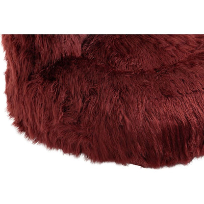 Bean Bag Chair Faux fur Lazy Sofa /Footstool Durable Comfort Lounger High Back Bean Bag Chair Couch for Adults and Kids, Indoor