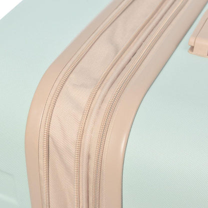 Luggage Sets 4 Piece, Expandable ABS Durable Suitcase with Travel Bag, Carry On Luggage Suitcase Set with 360 Spinner Wheels, Grey Green