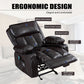 Recliner Chair Heating massage for Living Room with Rocking Function and Side Pocket(BROWN)