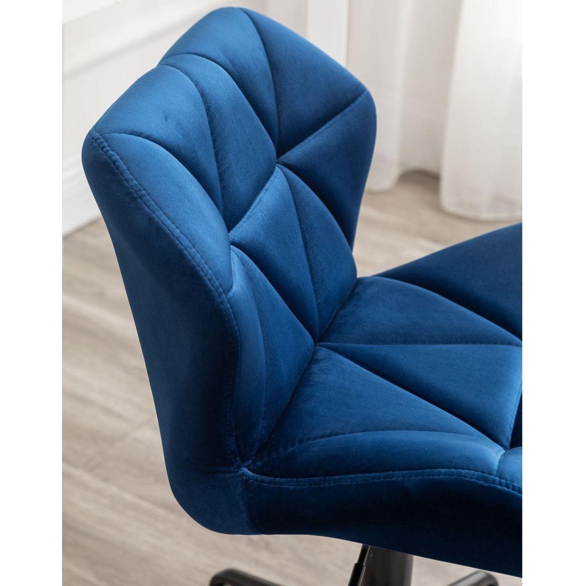 Eldon Diamond Tufted Adjustable Swivel Office Chair, Blue