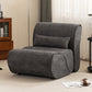 Soft Pellet Velvet Recliner - Comfortable Lounge Chair with Waist Pack Padding, Modern Design, Ideal for Living Room, Bedroom or Office - Dark Gray