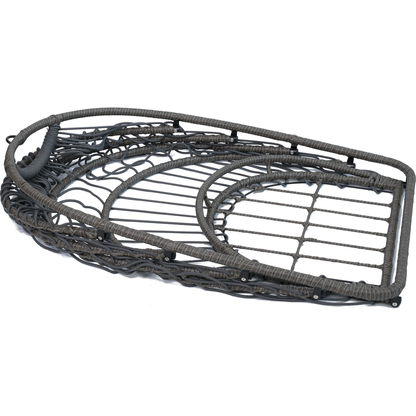 Outdoor Egg Hanging Chair with Stand, Patio Wicker Swing Egg Chair Indoor Swinging Chair Outdoor Hammock Egg Chair