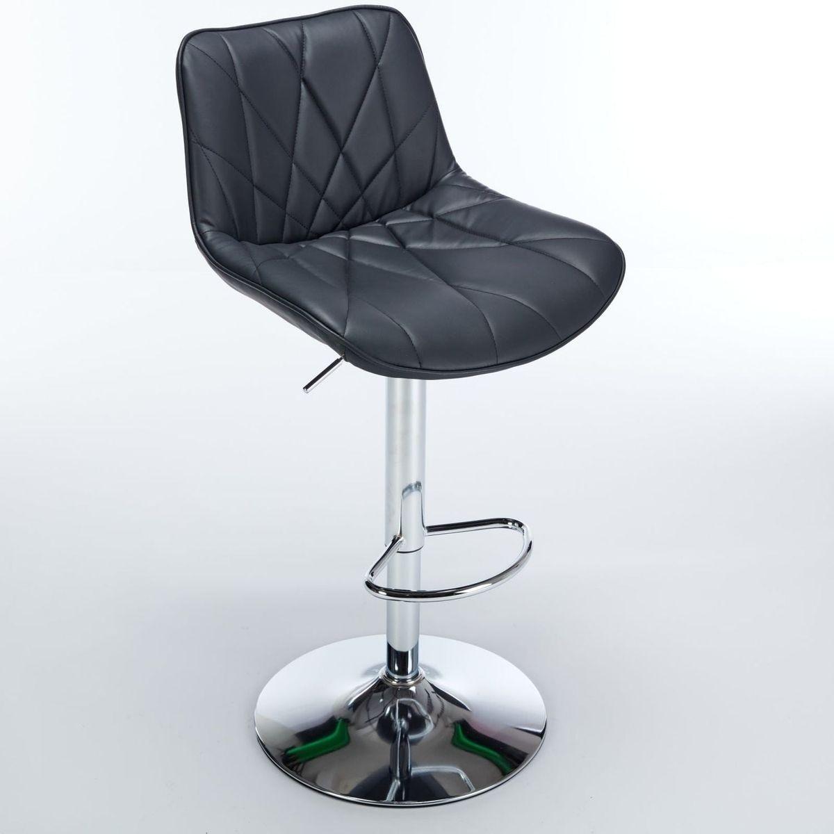 Counter Height Bar Stools Kitchen Island Barstools Adjustable Swivel Counter Stool Bar Height Island Chairs with Back,Set of 2, Black