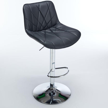 Counter Height Bar Stools Kitchen Island Barstools Adjustable Swivel Counter Stool Bar Height Island Chairs with Back,Set of 2, Black