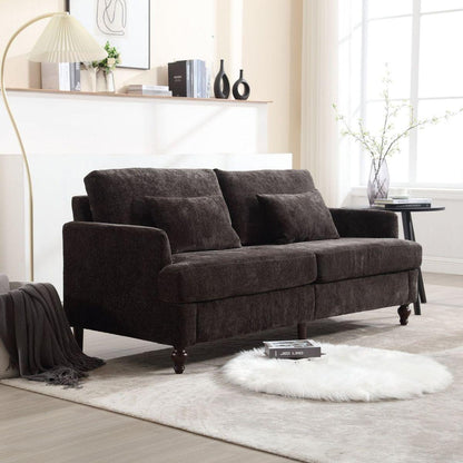 Modern chenille Fabric Loveseat, 2-Seat Upholstered Loveseat Sofa Modern Couch