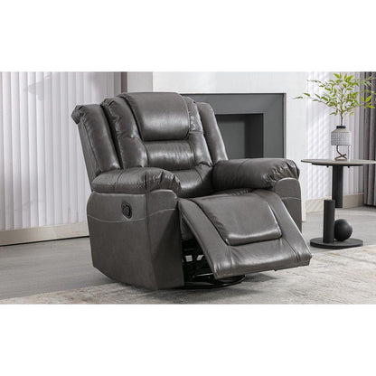 360Swivel and Rocking Home Theater Recliner Manual Recliner Chair with Wide Armrest for Living Room,Bedroom, Grey