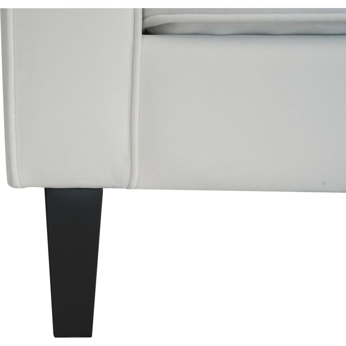 3-Seater Sofa, Upholstered Tufted Coach, Velvet Sofa, Ivory White