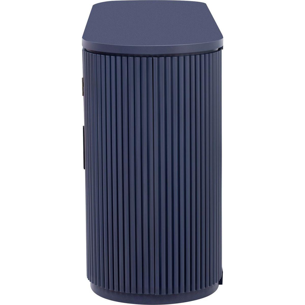 Vertical Striped Door Storage Cabinet with Metal Handles, Adjustable, Suitable for Study, Entryway and Living Room