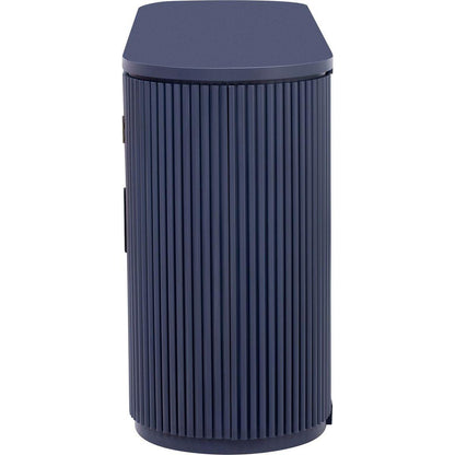 Vertical Striped Door Storage Cabinet with Metal Handles, Adjustable, Suitable for Study, Entryway and Living Room